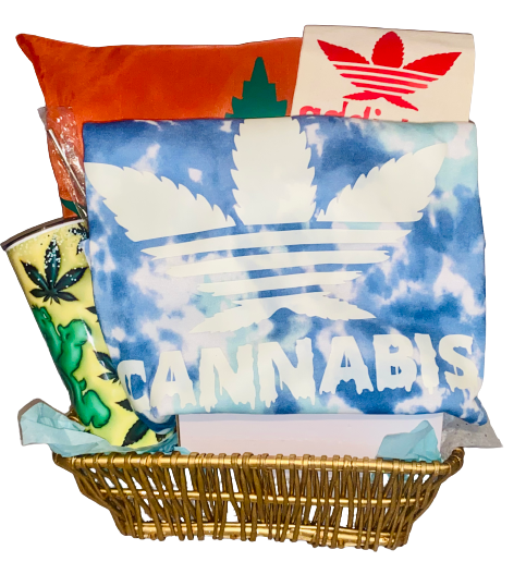 Christmas Basket ~ Flower Drip Ladies Crewneck Bundle
