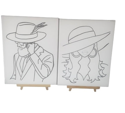 Couples Canvas Set ~ Him & Her