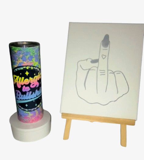 Canvas & Tumbler ~ Allergic To Bullshit "Sip Bundle"