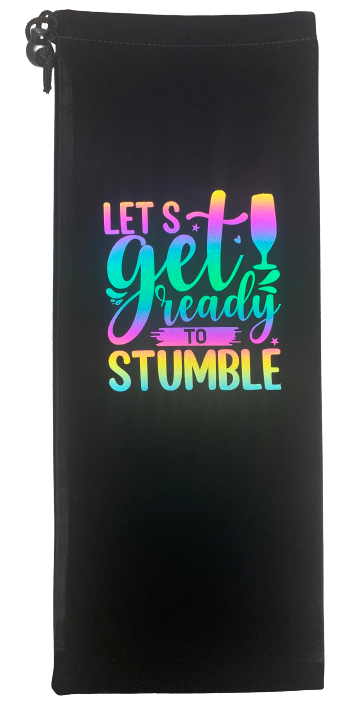 Bottle Bag ~ Let's Get Ready To Stumble Velvet Bag