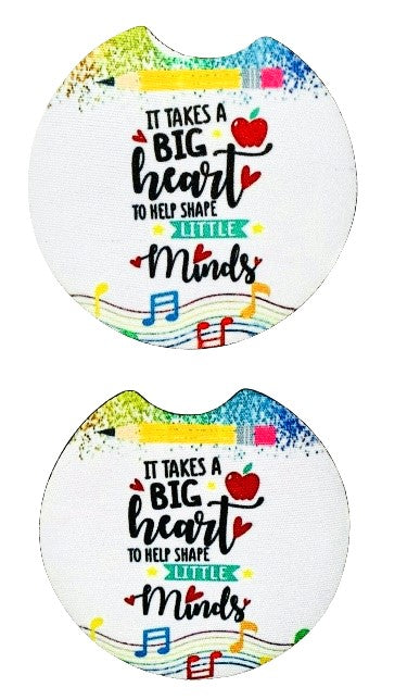 School Life ~ Big Heart To Shape Little Minds Car Coaster
