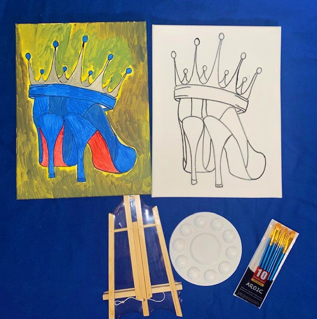 Custom Canvas Set ~ Crown & Heels