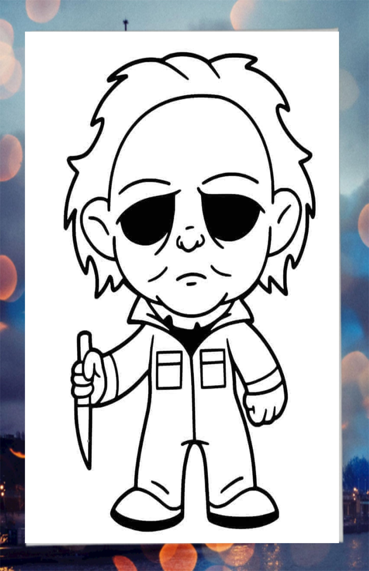 Custom Canvas Spooky Young Michael Myers
