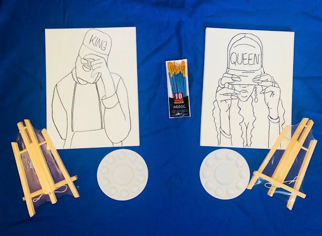 Couples Canvas Set ~ King & Queen