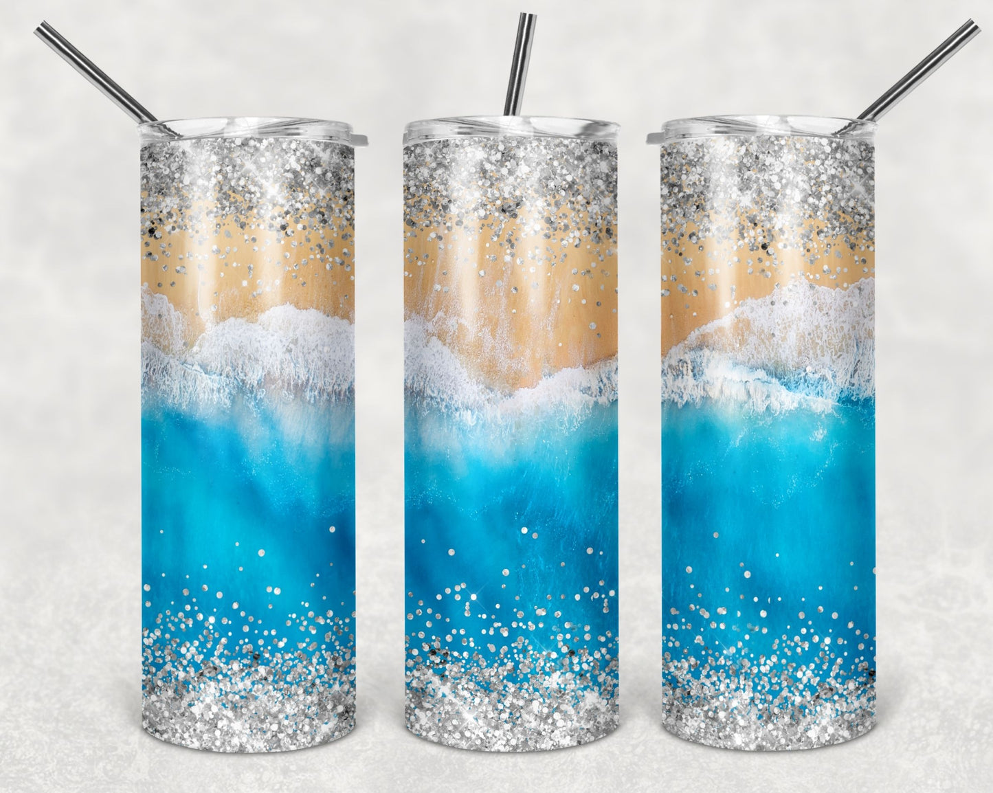 Creative Tumblers ~ Sparkly Beach