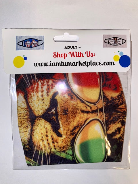 Face Accessories ~ Rasta Lion W/Shades Face Mask