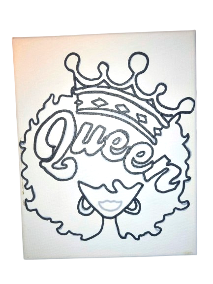 Custom Canvas ~ Crowned Queen 8x10