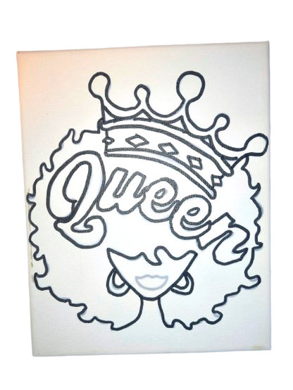 Custom Canvas ~ Crowned Queen 8x10