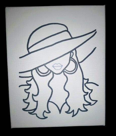 Custom Canvas ~ " Diva"  8x10