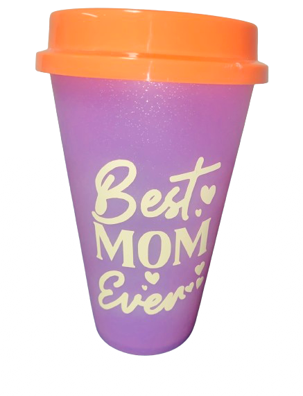 Drinkware ~ Best Mom Ever (Purple/Orange) Color Changing Cup