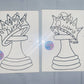 Couples Canvas Set ~ King & Queen Chess Pieces