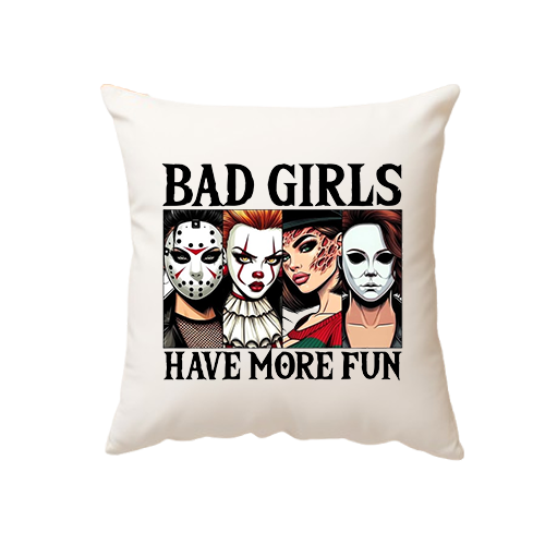 Throw Pillow ~ Halloween Bad Girls Have More Fun
