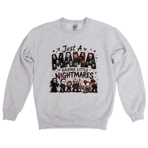 Sweatshirt Season ~ Mama Raising Little Nightnares Crewneck Unisex