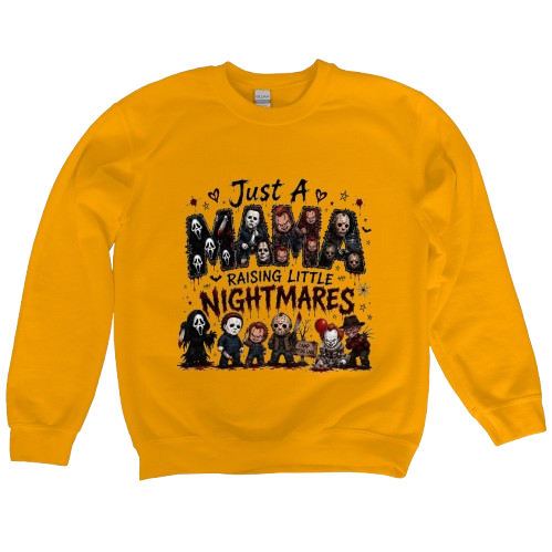 Sweatshirt Season ~ Mama Raising Little Nightnares Crewneck Unisex