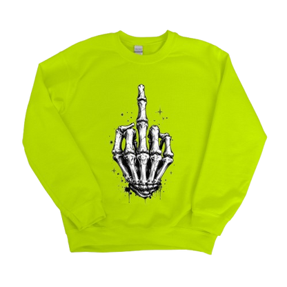 Sweatshirt Season ~ Middle Finger Bones Crewneck Unisex