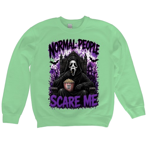 Sweatshirt Season ~ Normal People Scare Me Crewneck Unisex