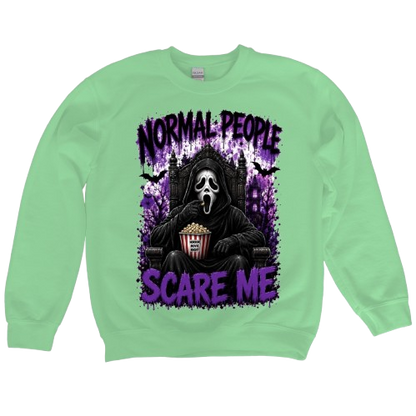 Sweatshirt Season ~ Normal People Scare Me Crewneck Unisex