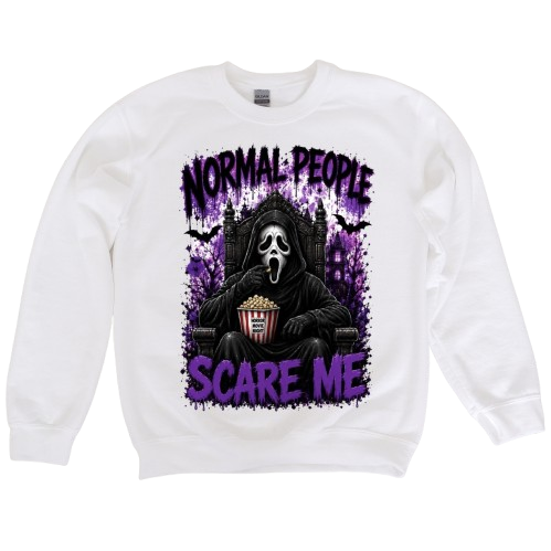 Sweatshirt Season ~ Normal People Scare Me Crewneck Unisex