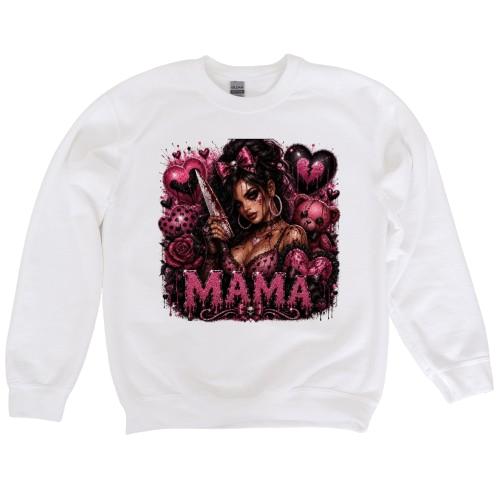 Sweatshirt Season ~ Pink Scary Mama Crewneck Unisex