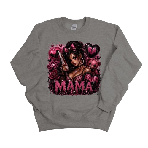 Sweatshirt Season ~ Pink Scary Mama Crewneck Unisex