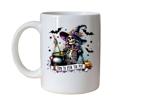 Mugs~ Halloween Time To Stir The Pot