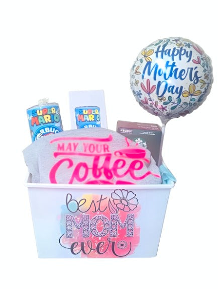 Momlife Gift Ideas ~ May Your Coffee Kick In Before Reality Does Gift Basket