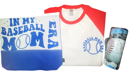 Momlife Gift Ideas ~ Baseball Mom Era T Shirt Bundle Gift Basket