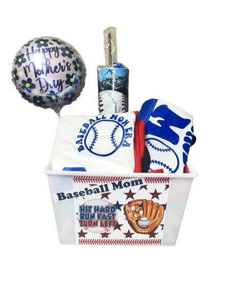 Momlife Gift Ideas ~ Baseball Mom Era T Shirt Bundle Gift Basket