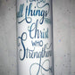 Creative Tumblers ~ I Can Do All Things Thru Christ 20 Oz.