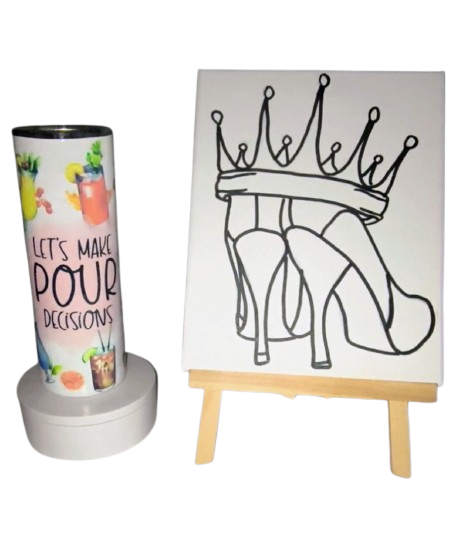Canvas & Tumbler ~ Let's Make Pour Decisions "Sip Bundle"