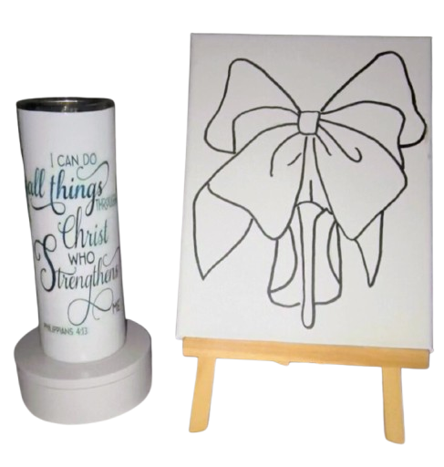 Canvas & Tumbler ~ I Can Do All Things "Faith Bundle"