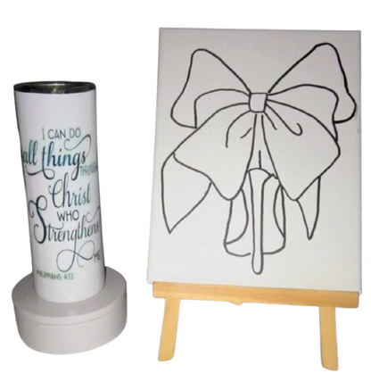 Canvas & Tumbler ~ I Can Do All Things "Faith Bundle"
