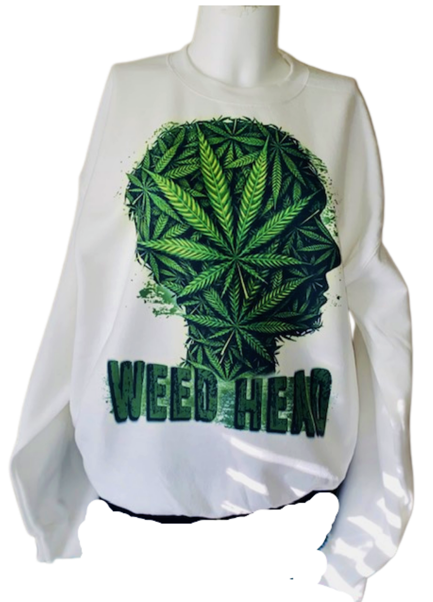 420 Tee ~ Weed Head Crewneck Sweatshirt