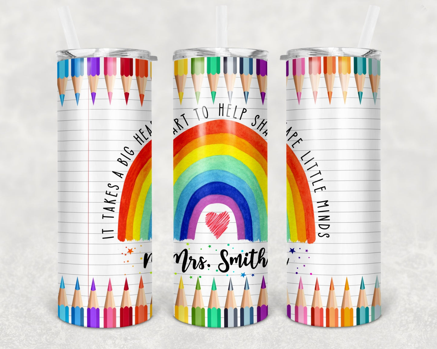 Creative Tumblers ~ Teacher Themed Takes A Big Heart To Shape Little Minds