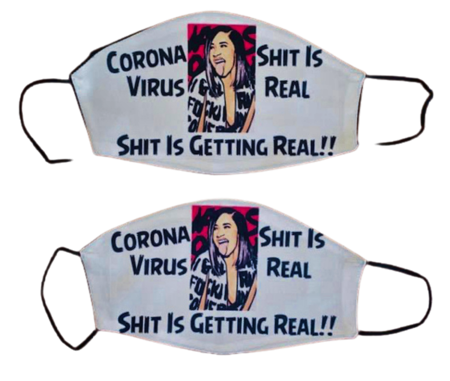 Face Accessory ~ Cardi B Inspired Mask Corona Virus