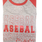 Baseball Tee ~ Baseball, Baseball, Baseball Mom Red Sleeve Baseball Tee