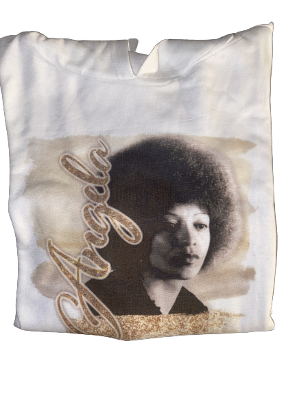 Hoodie Season ~ Angela Davis Inspired Cropped Shirt Hoodie