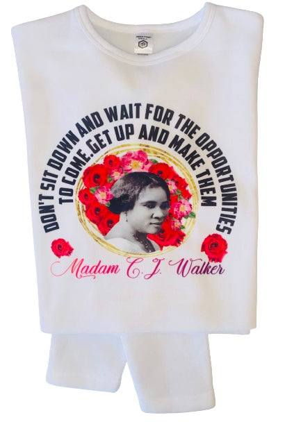 Melanin Magic ~Madam CJ Walker Inspired Don't Sit Down & Wait Cropped Sweatshirt