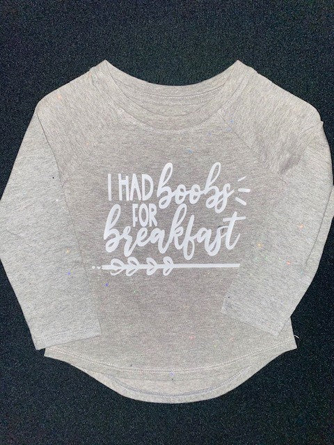 Mini Me Baby Gear ~ Boobs For Breakfast Toddler Tee