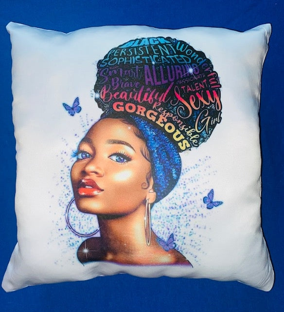 Throw Pillow ~ Butterfly Affirmations