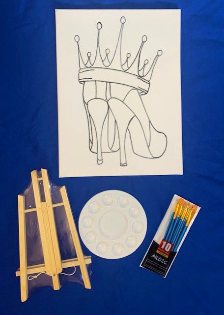 Custom Canvas Set ~ Crown & Heels