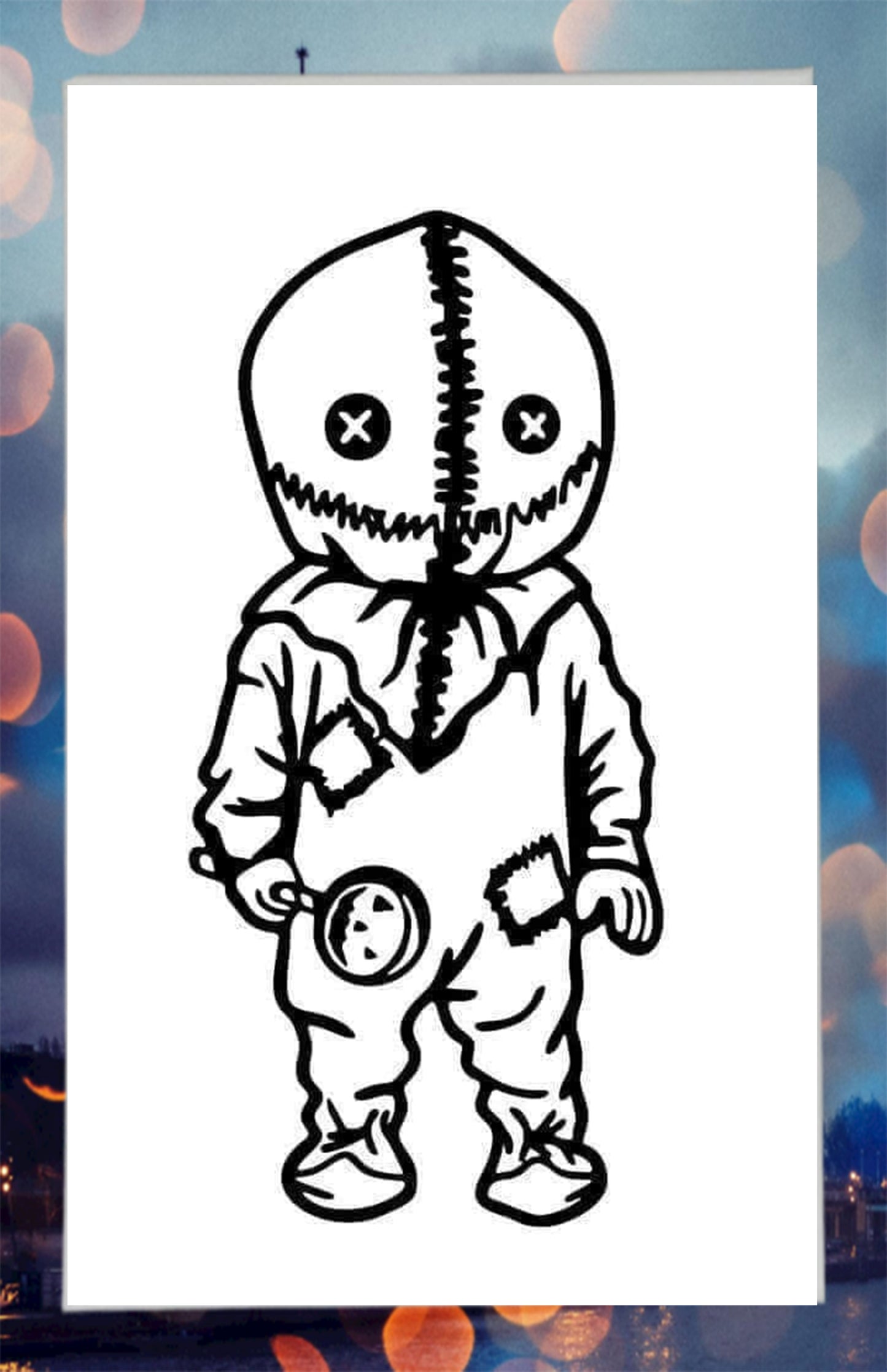 Custom Canvas Spooky Baby Pumpkin Head
