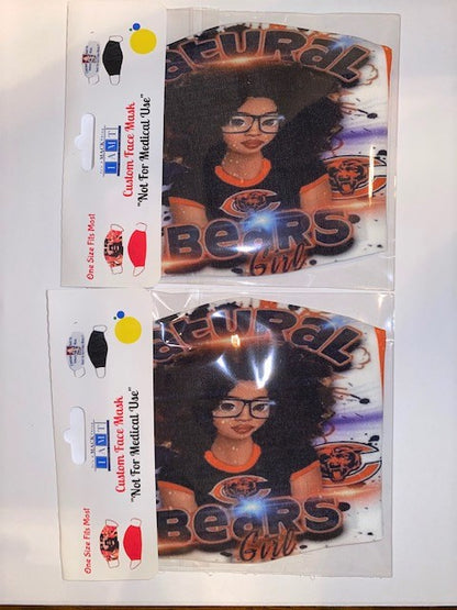 Face Accessories ~ Natural Bears Girl Face Mask