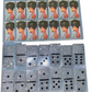 Domino Set ~ Melanin Queen Silver Glitter