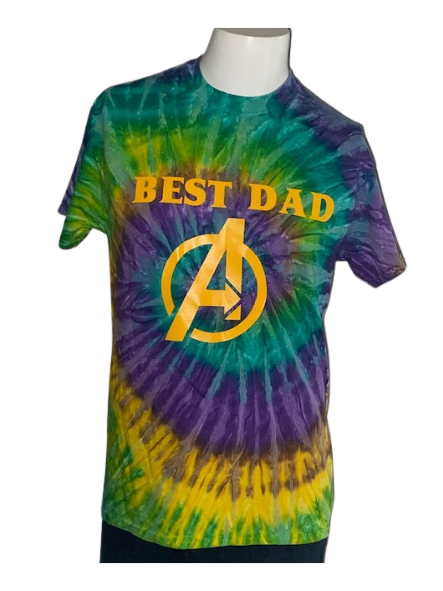 Dad Life Tees~ Tye Die Super Hero Best Dad Tee