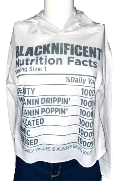 Hoodie Season ~ Blacknificent Nutrition Facts Hoodie
