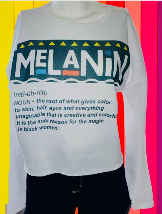 Sweatshirt Season ~ Melanin Definition Crop Sweatshirt