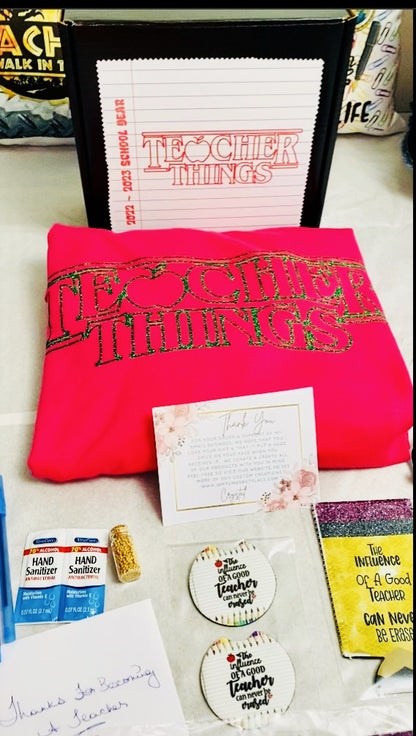 Back To School ~ Teacher Things Hoodie Gift Box