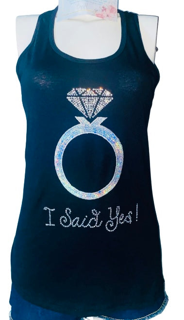 Married Life ~ I Said Yes Bling Tank