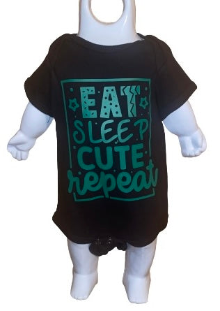 Mini Me Baby Gear ~ Eat, Sleep, Cute, Repeat Onesie